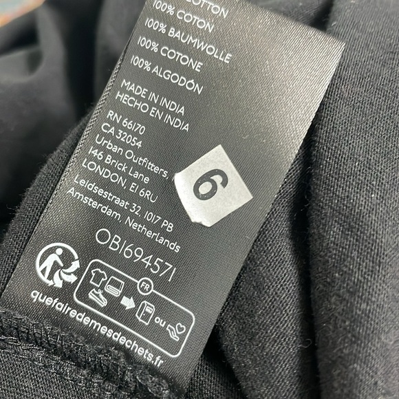 ANTHROPOLOGIE Maeve Black Ruffled Swing Blouse Short Sleeve Caplet XS - Picture 8 of 8